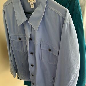 Talbots Blue Jean Jacket Lightweight Cotton Blend